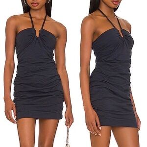 Sundry Halter Mini Dress in Navy. Size 1 (S). NWT